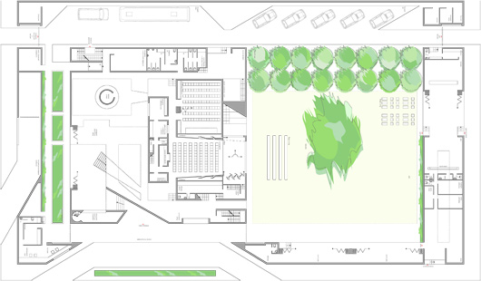 liberation war museum competition, ground floor plan